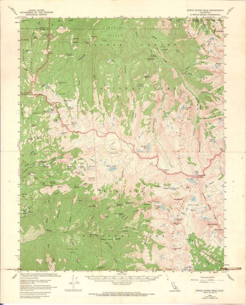 Triple Divide Creek Calif 1956